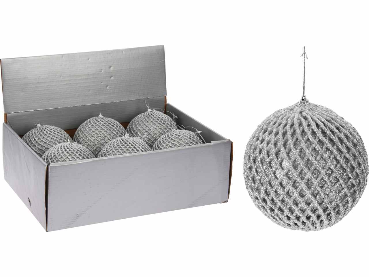 Sfera rete d.12cm argento