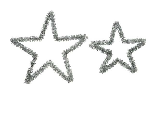 Ghirlanda stella 30-40cm argento 401704
