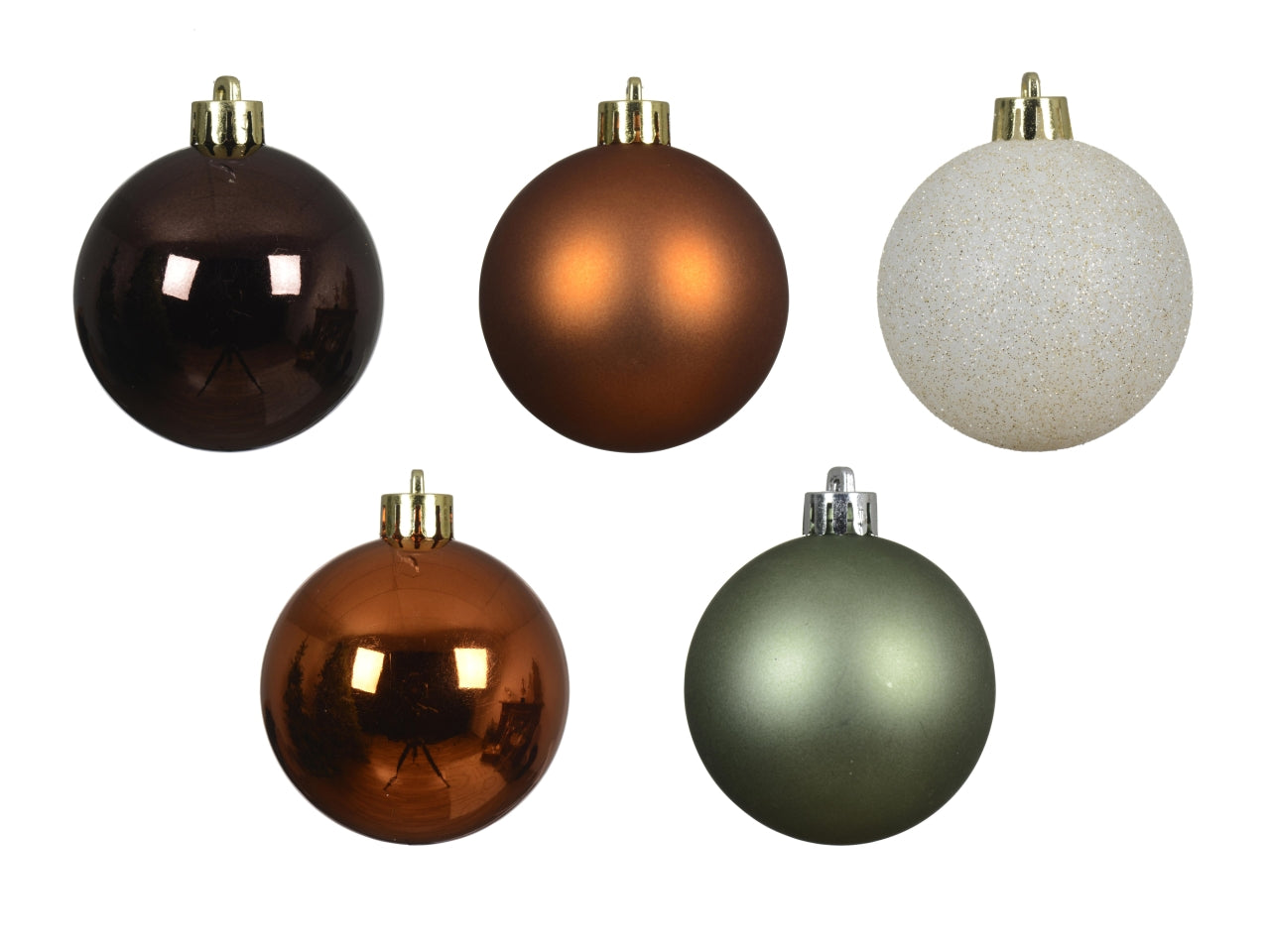 Palla natalizia multicolor lucida, opaca e glitterata in plastica d.6 cm, set da 30 palle - Decoris