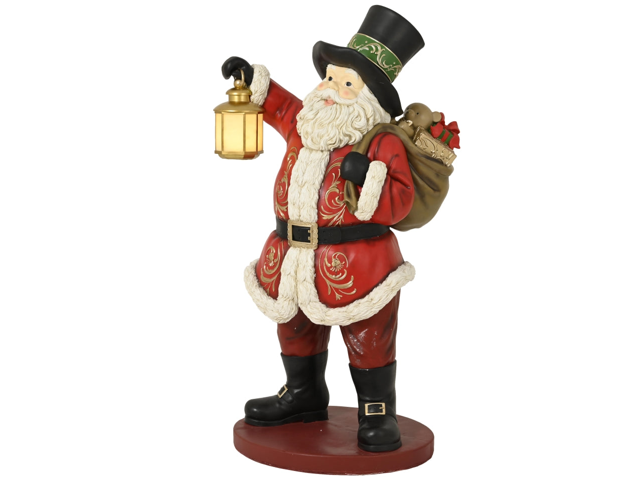 Babbo natale 87x73x165cm rosso in poliresina