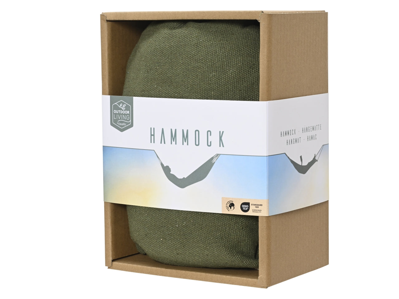 Amaca sospesa da esterno in cotone verdone con frange decorative - Kaemingk