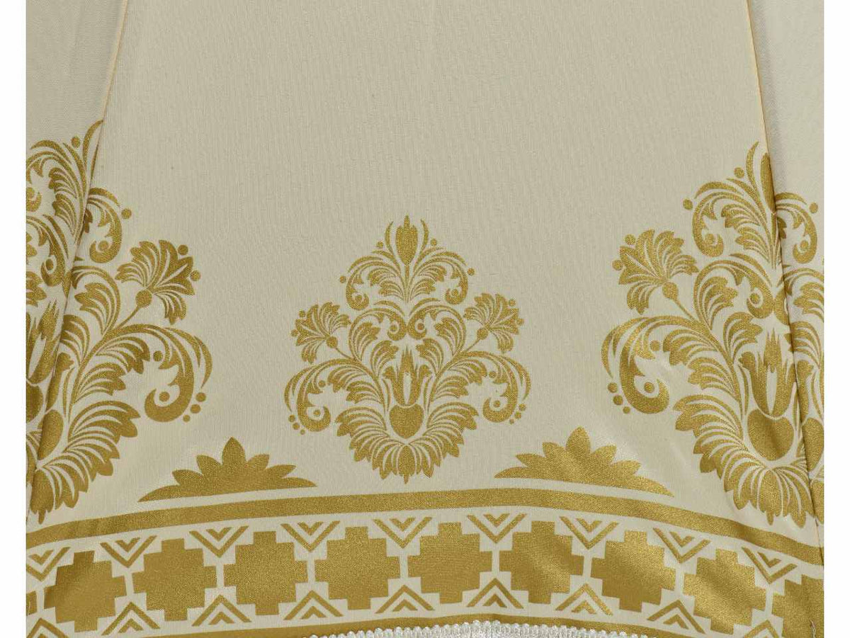Ombrello con fodera in poliestere 160gr idrorepellente da esterno con frange bianche finiture del palo in legno verniciato a polvere stecche verniciate a polvere marrone pieghevole palo in acciaio d.28-32mm misure d.200xh.220cm 2 disegni assortiti
