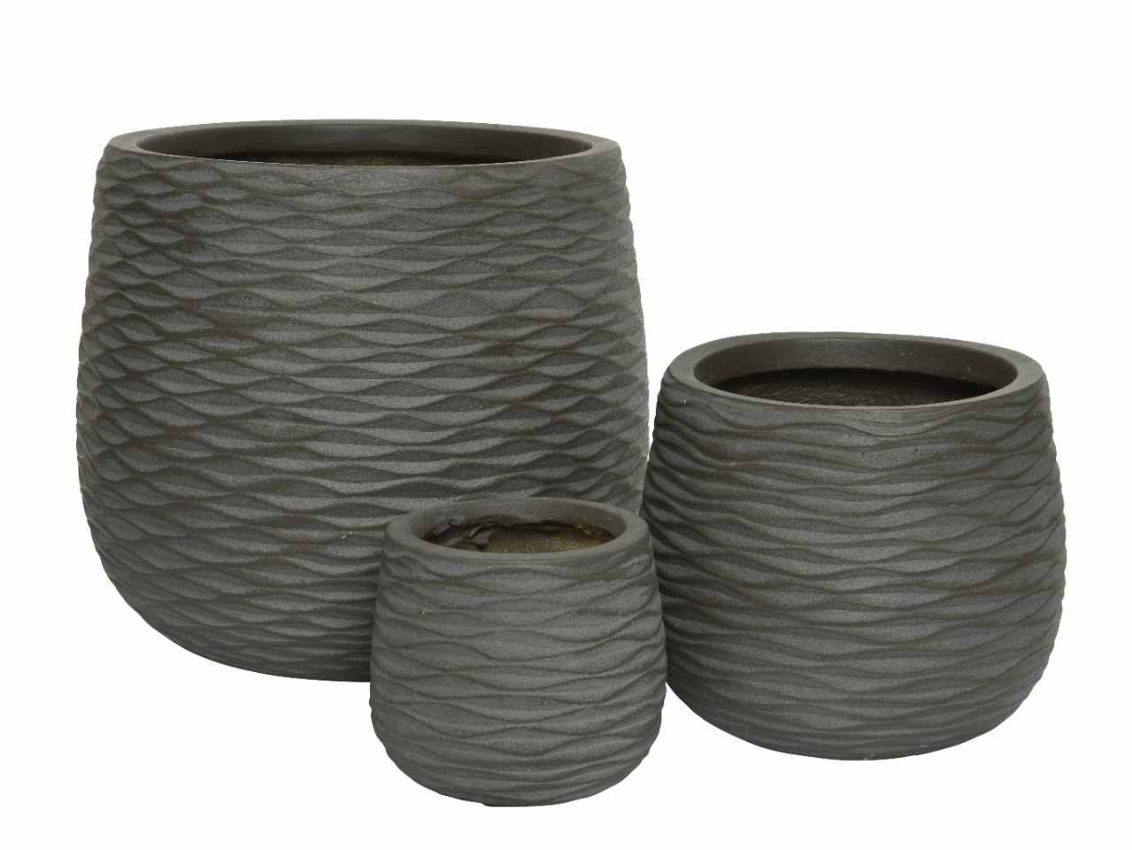 Cache pot 3 pezzi marrone 802547