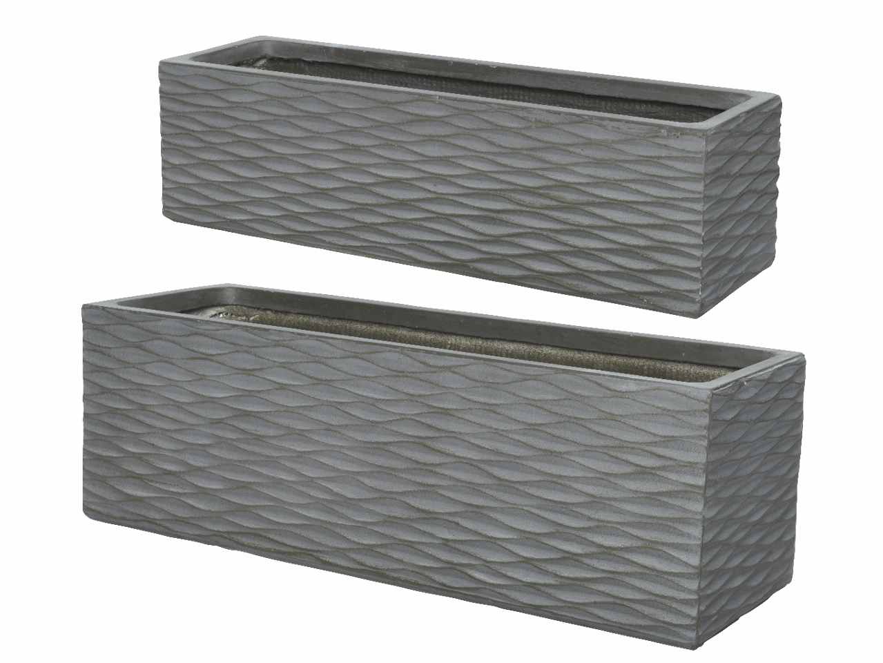 Fioriera rett.da esterno 2 pezzi marrone 850850
