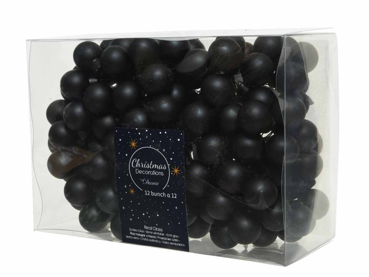 Sfere su filo in vetro opaco d.2cm nero