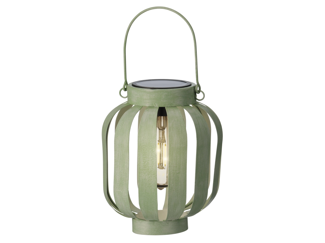 Lanterna solare in metallo stile industrial Kaemingk 22cm - 2 colori disponibili