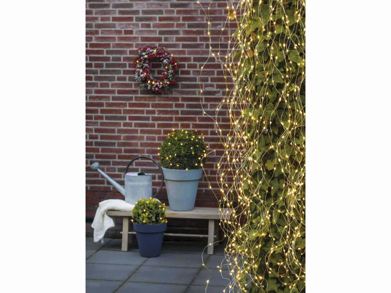 Stella di natale microled 8funzioni con funzione effetto scintillio uso esterno d.55cm colori assortiti