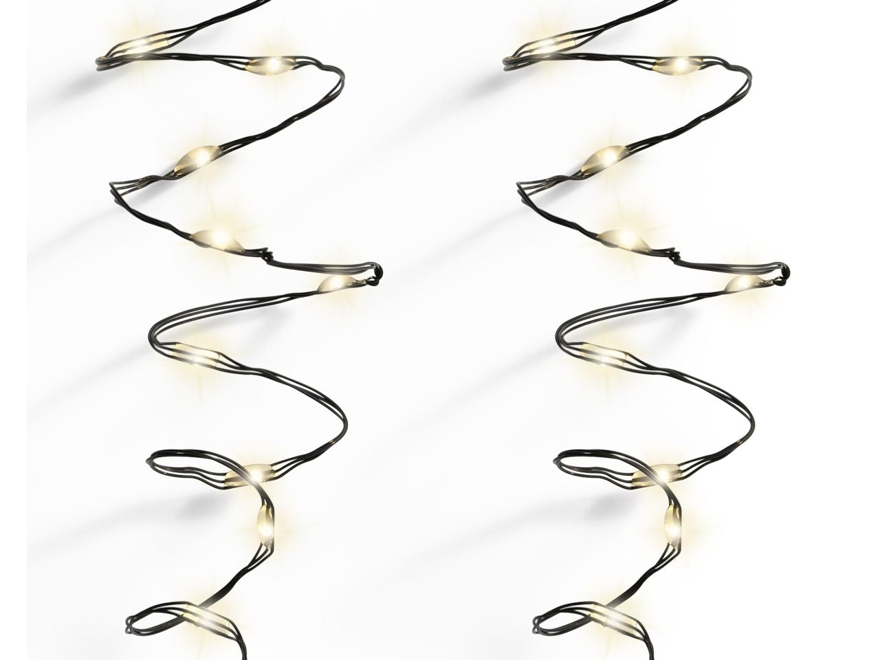 Luci natalizie micro led a stringa fisse per uso esterno colore nero bianco caldo misura lun.1795cm misura del led micro numero di led 360