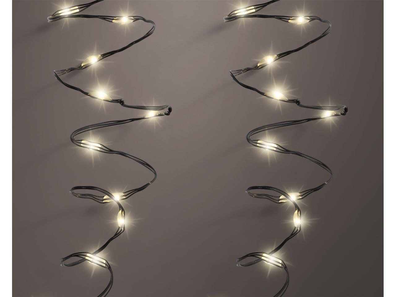 Luci natalizie micro led a stringa fisse per uso esterno colore nero bianco caldo misura lun.1795cm misura del led micro numero di led 360