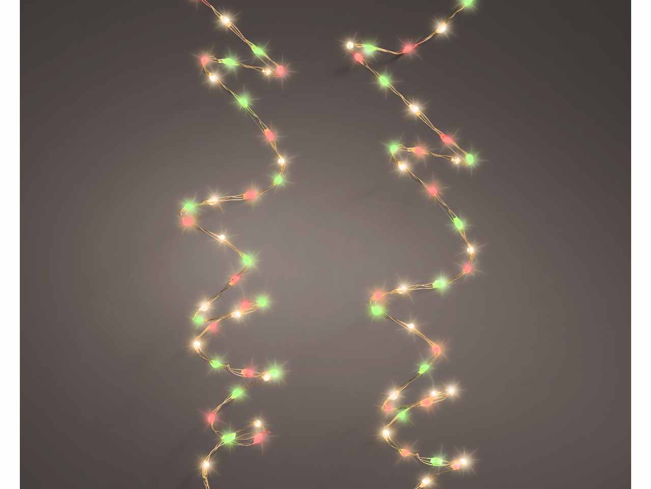 Luci natalizie micro led extra dense con 8 funzioni effetto scintillio per uso esterno colore oro, rosso, verde, classico caldo misura lun.600cm misura del led micro numero di led 378