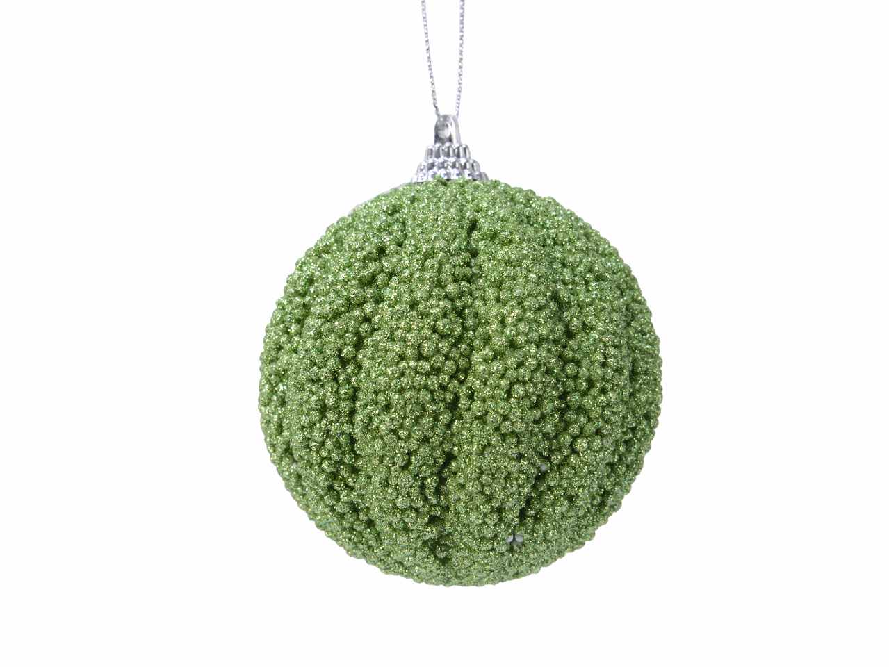 Sfera con glitter d.8cm verde