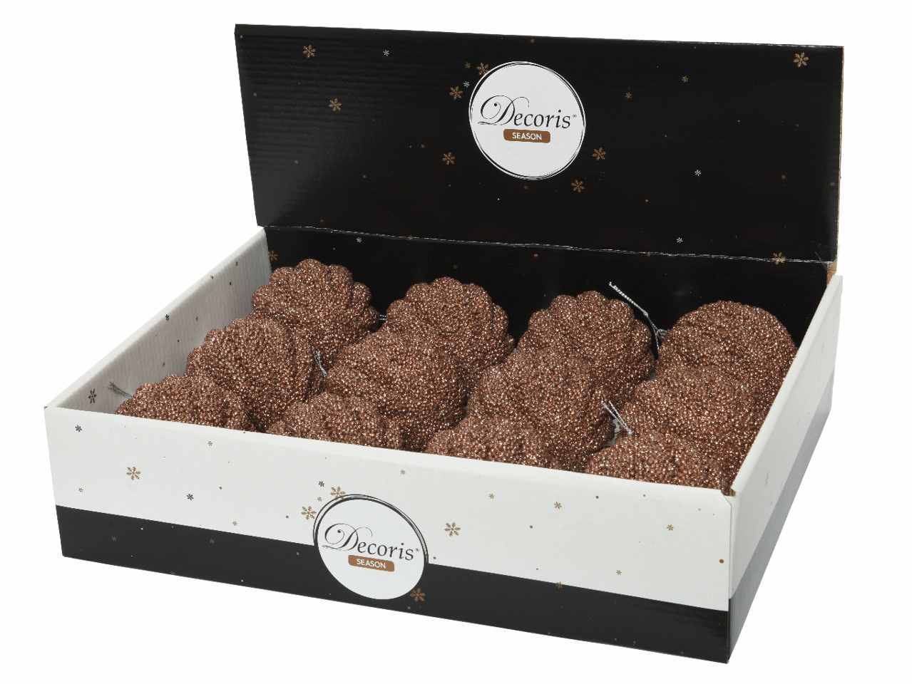 Sfera con glitter d.8cm marrone