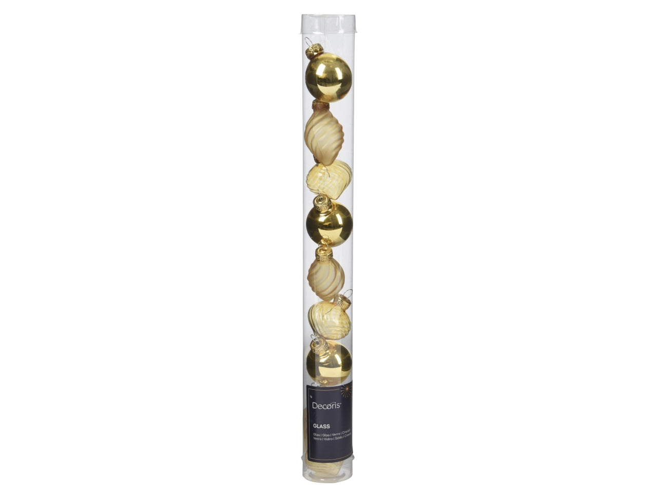 Palla di vetro d.3cm lucida, opaca mix oro la confezione contiene 9 palle