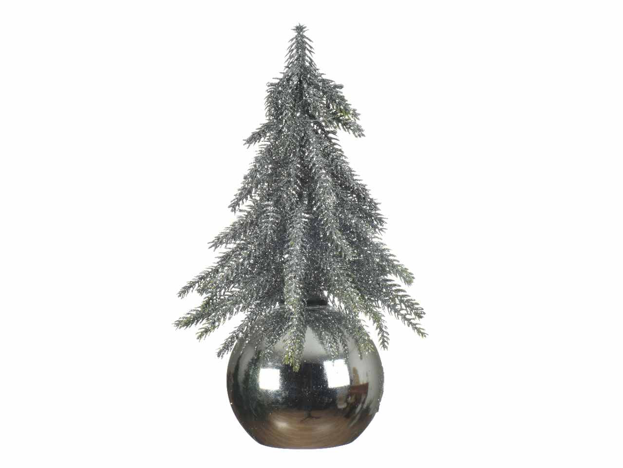 Mini albero di natale 12x12x20 su sfera argento