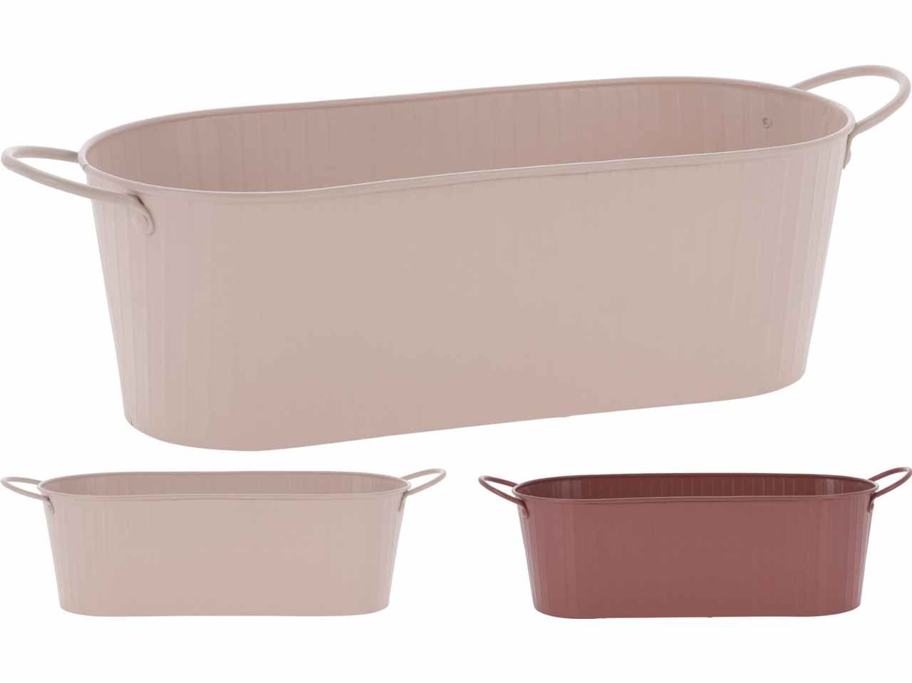 Vaso in metallo 27x12x10cm 3 assortimenti