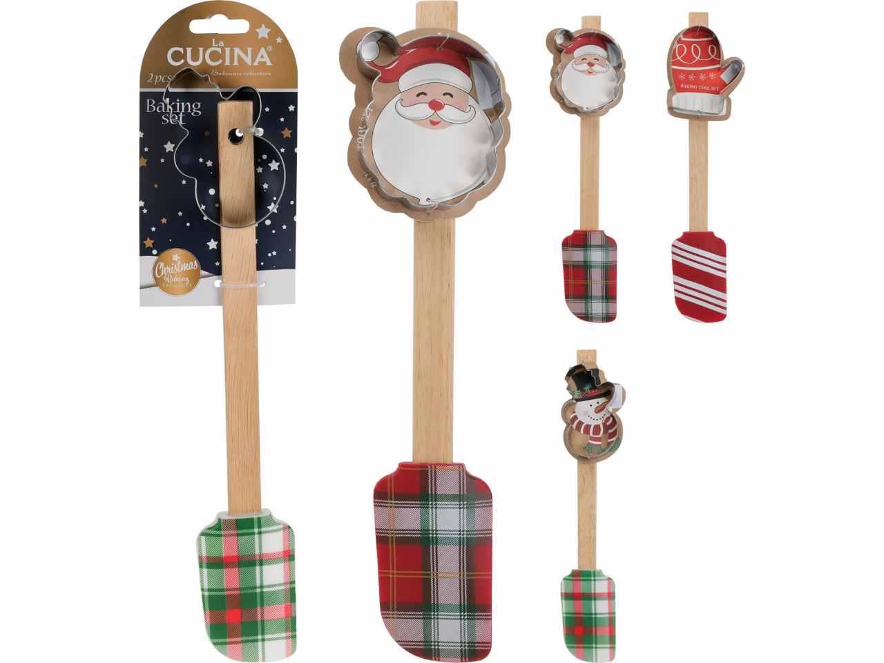Spatola cucina natalizi 30cm 2pezzi