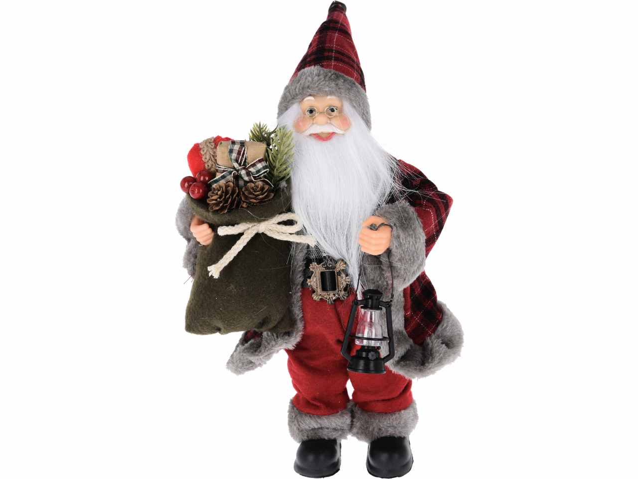 Babbo natale 16x37cm scozzese