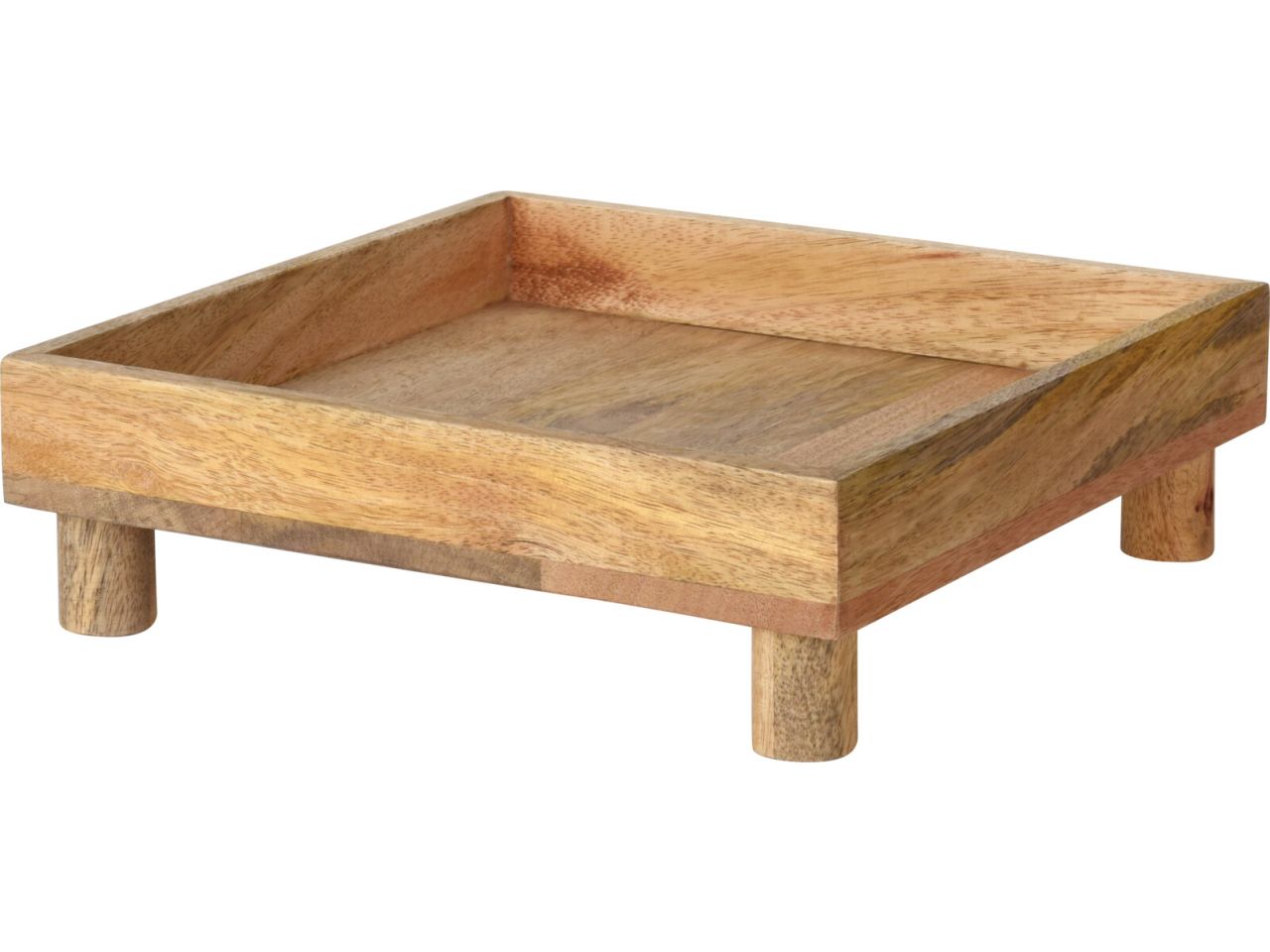 Vassoio in legno naturale misura 24x24cm