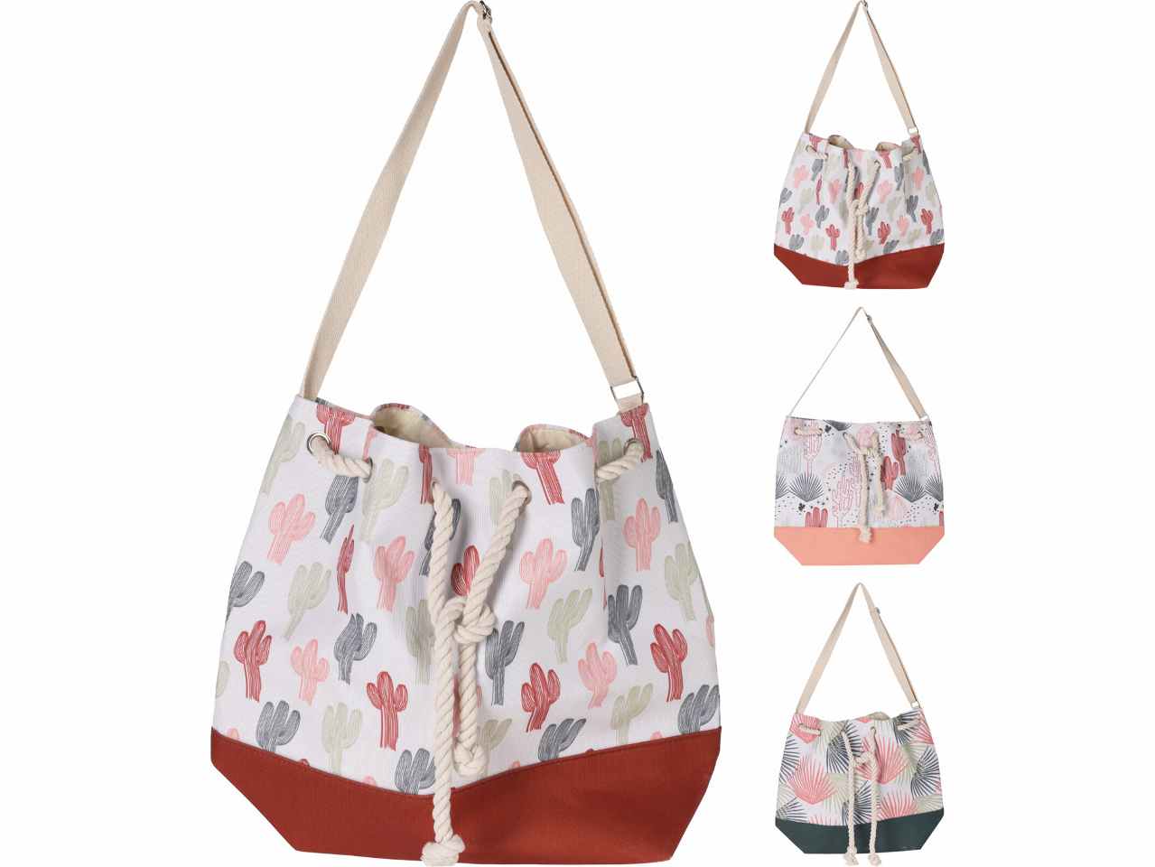 Borsa mare 54x44cm cactus 3 assortimenti