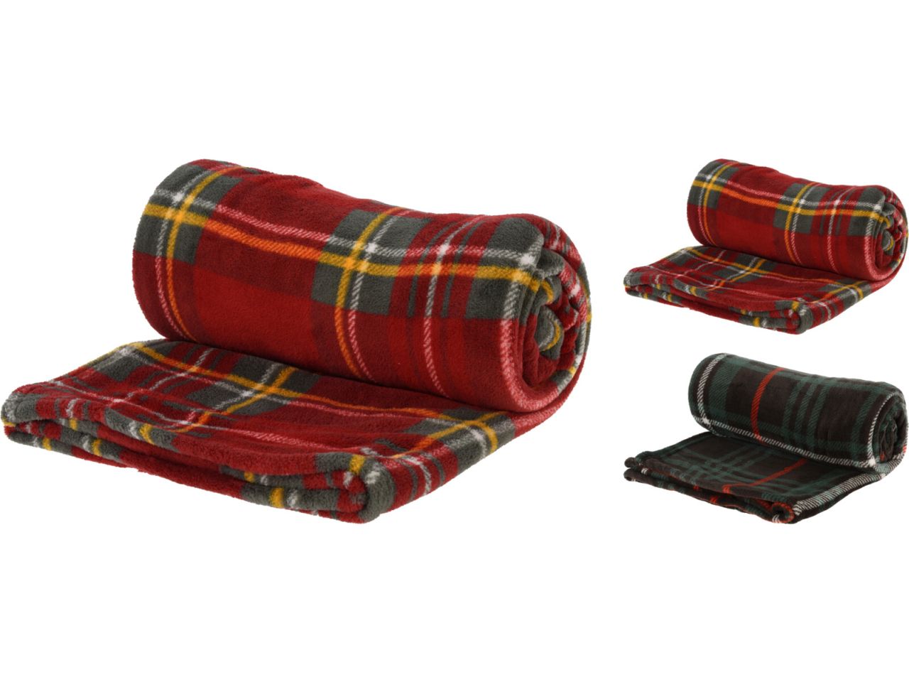 Coperta plaid natalizia misura 130x150cm in 2 assortimenti