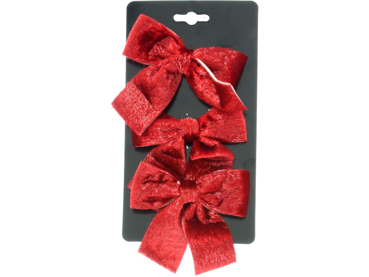 Fiocco misura 13x10cm colore rosso - la confezione comprende 3 fiocchi