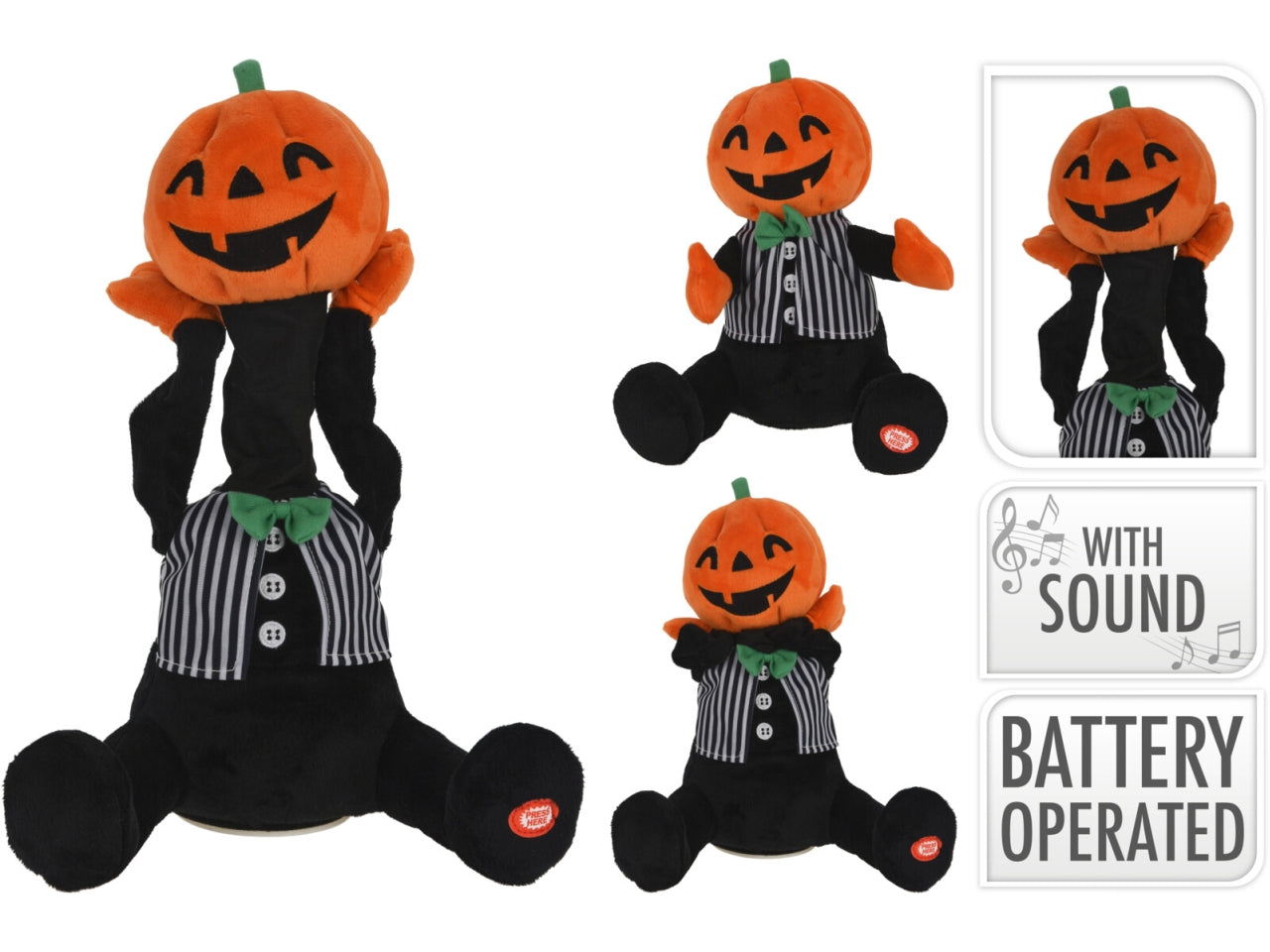 Figura decorativa per halloween con suono 28cm in 2 assortimenti