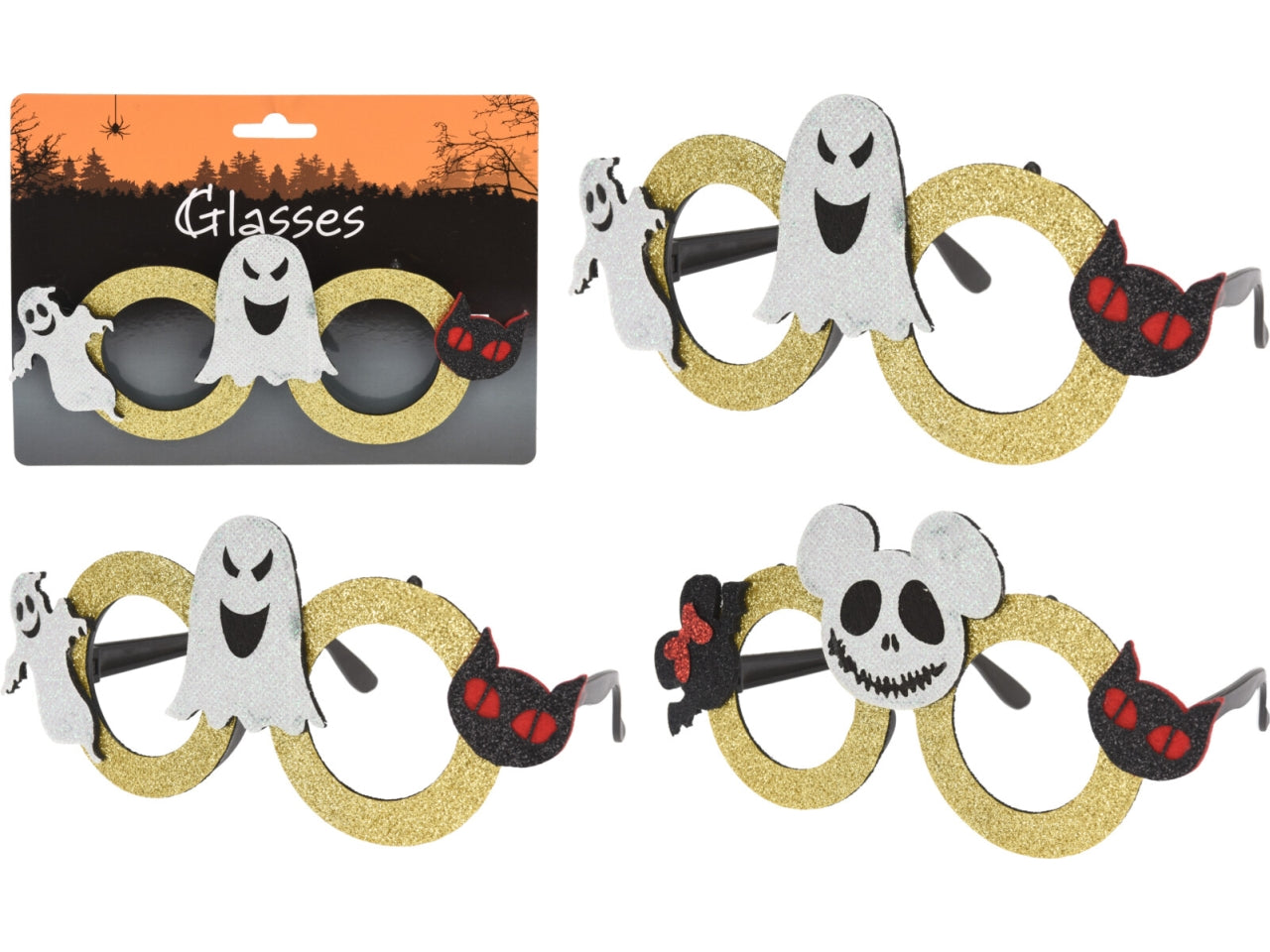Occhiali per halloween in 2 assortimenti