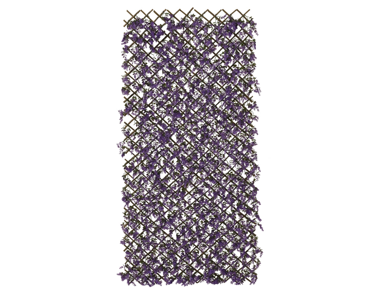 Recinzione a pannello canniccio in legno con fiori viola - 180xh90cm - Kaemingk
