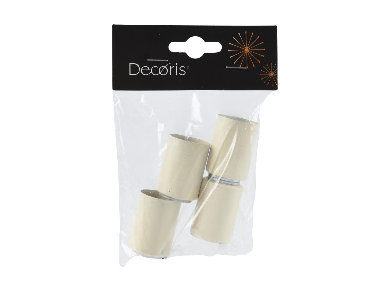Portacandele d.2,5x3,5cm in tubo di ferro verniciato a polvere con magnete beige
