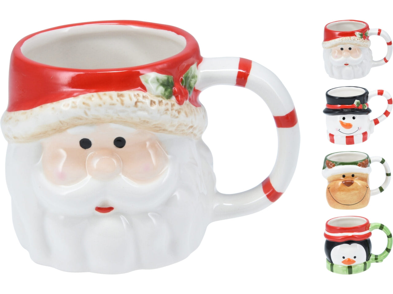 Mug natalizio in ceramica 8cm in 4 assortimenti