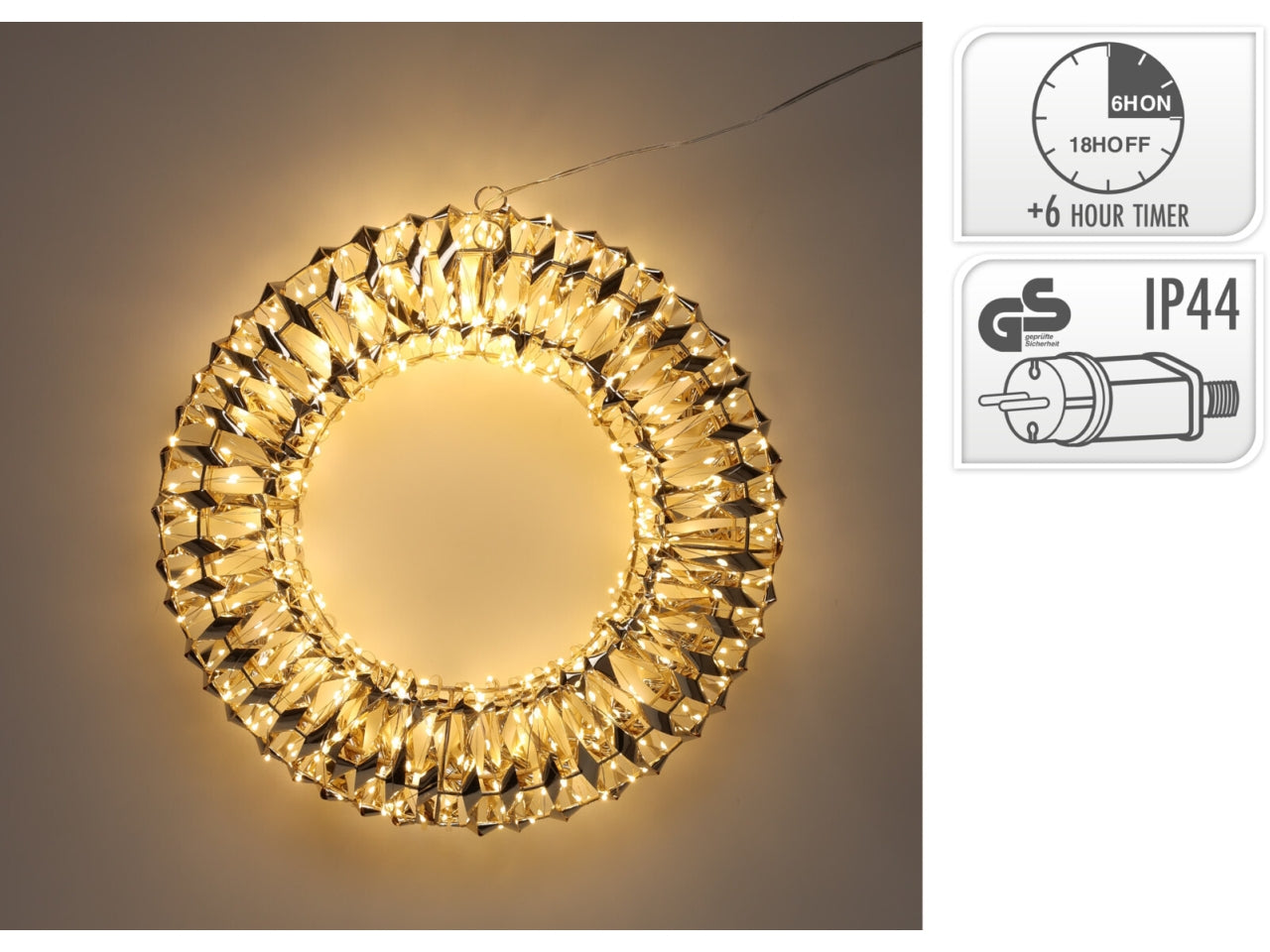 Corona luminosa 480led 38cm oro