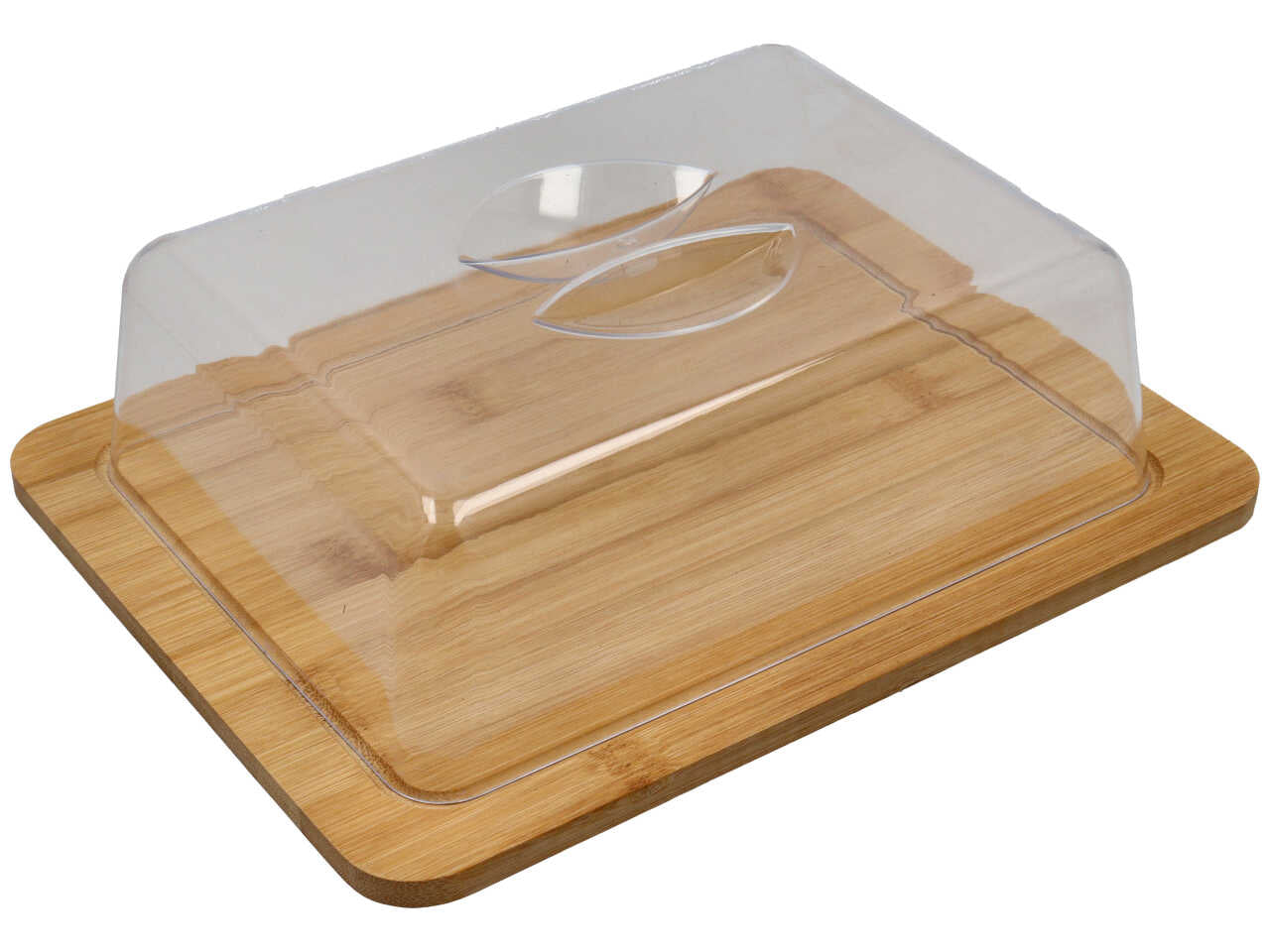 Porta formaggio in bambù naturale 26x20x7cm - Excellent Houseware