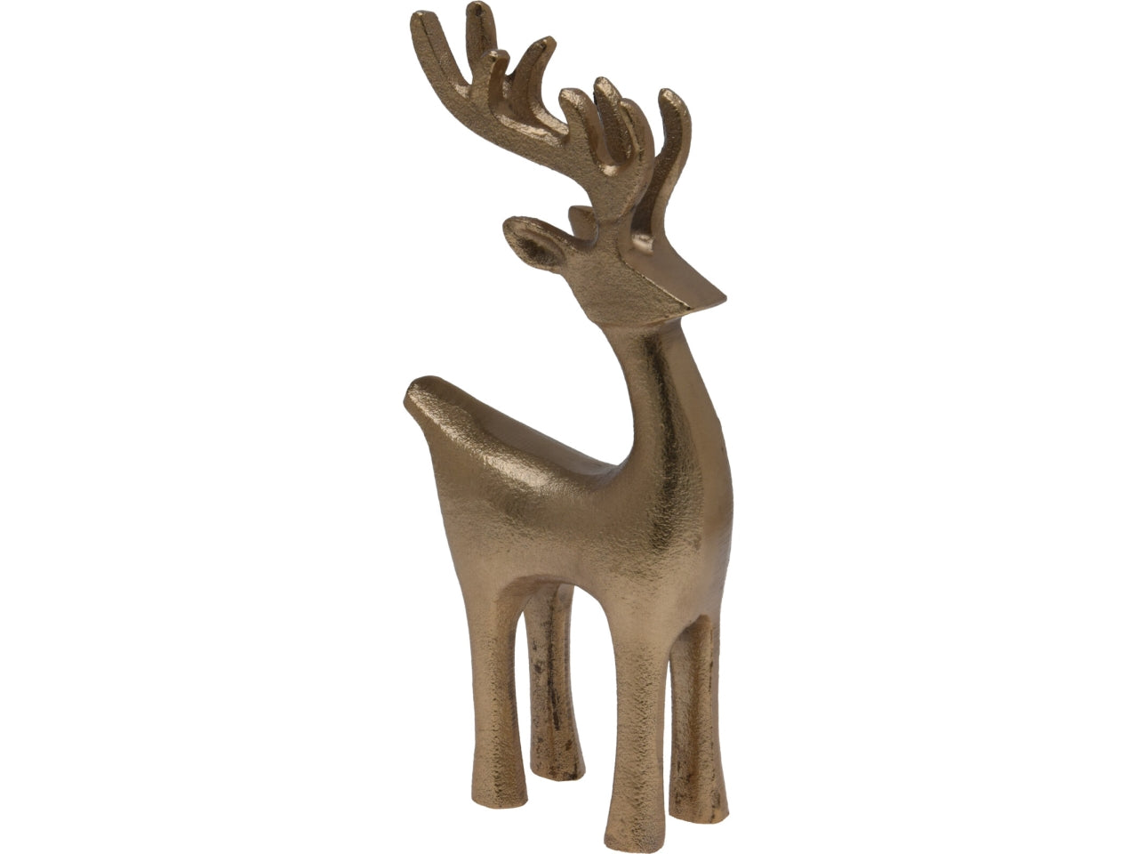 Renna decorativa in alluminio 22cm oro
