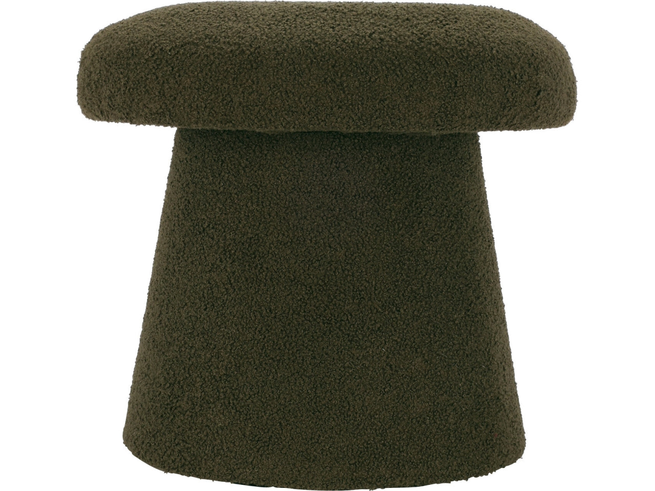 Pouf teddy in poliestere verde oliva contemporaneo 43x38 cm - Koopman