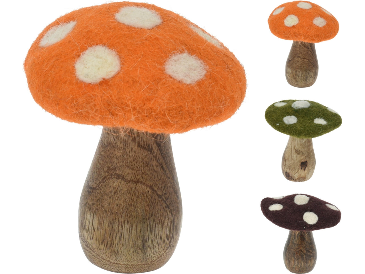 Fungo decorativo 12x11cm in 3 assortimenti