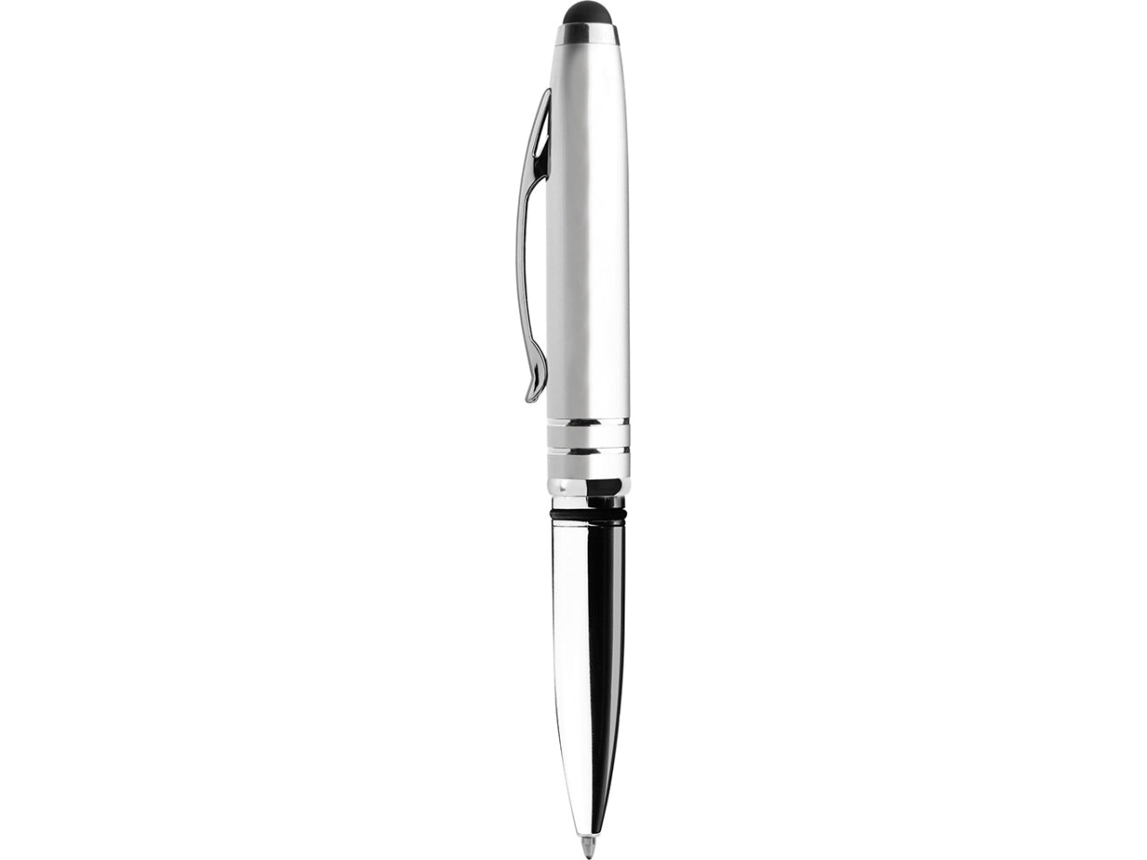 Penna sfera con touchscreen in plastica e metallo colore grigio