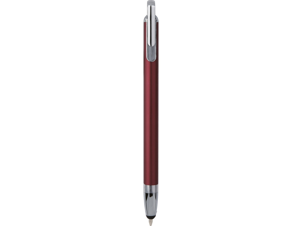 Penna sfera con touchscreen in plastica e metallo colore rosso