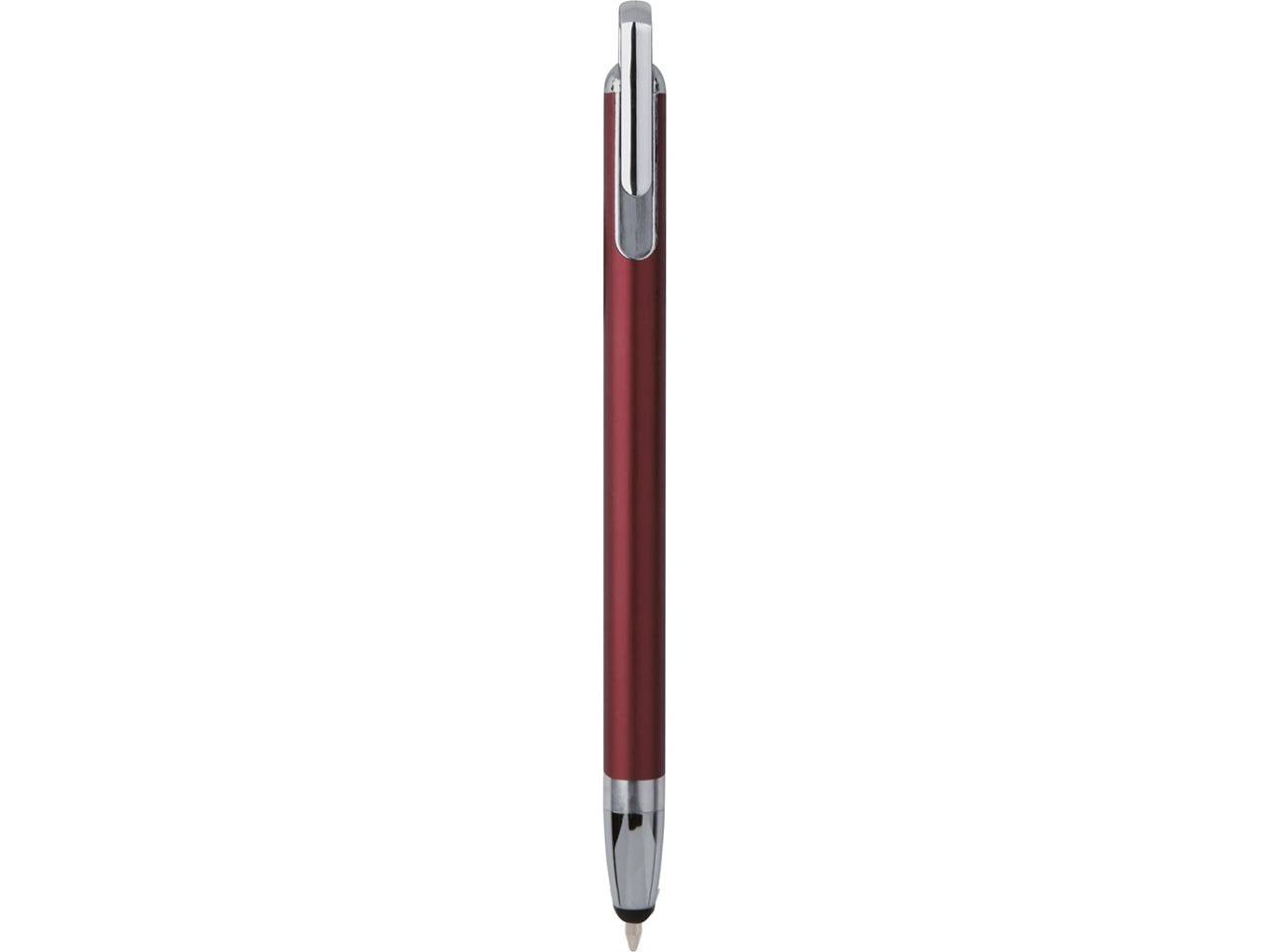 Penna sfera con touchscreen in plastica e metallo colore rosso