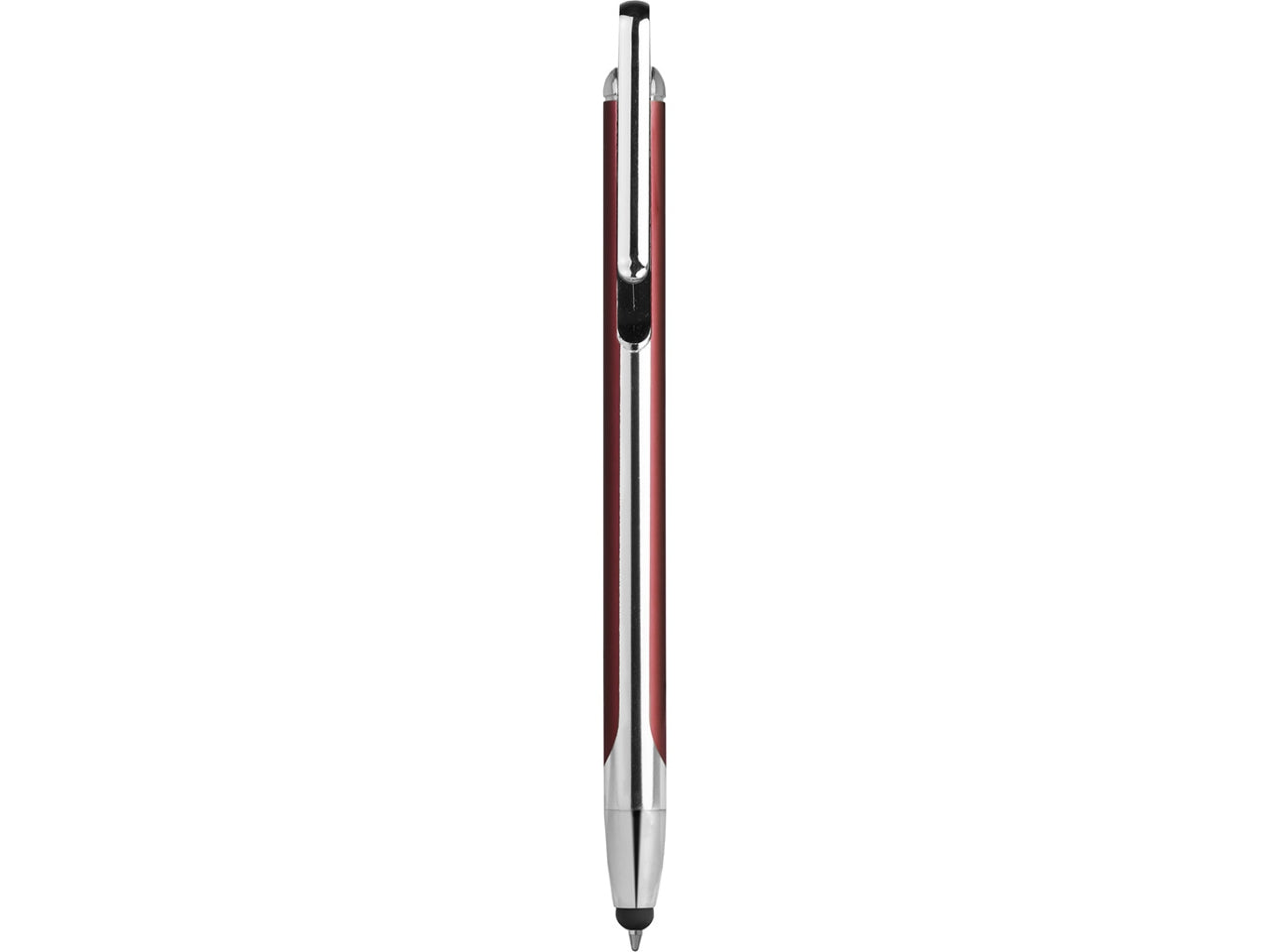 Penna sfera con touchscreen in plastica e metallo colore rosso