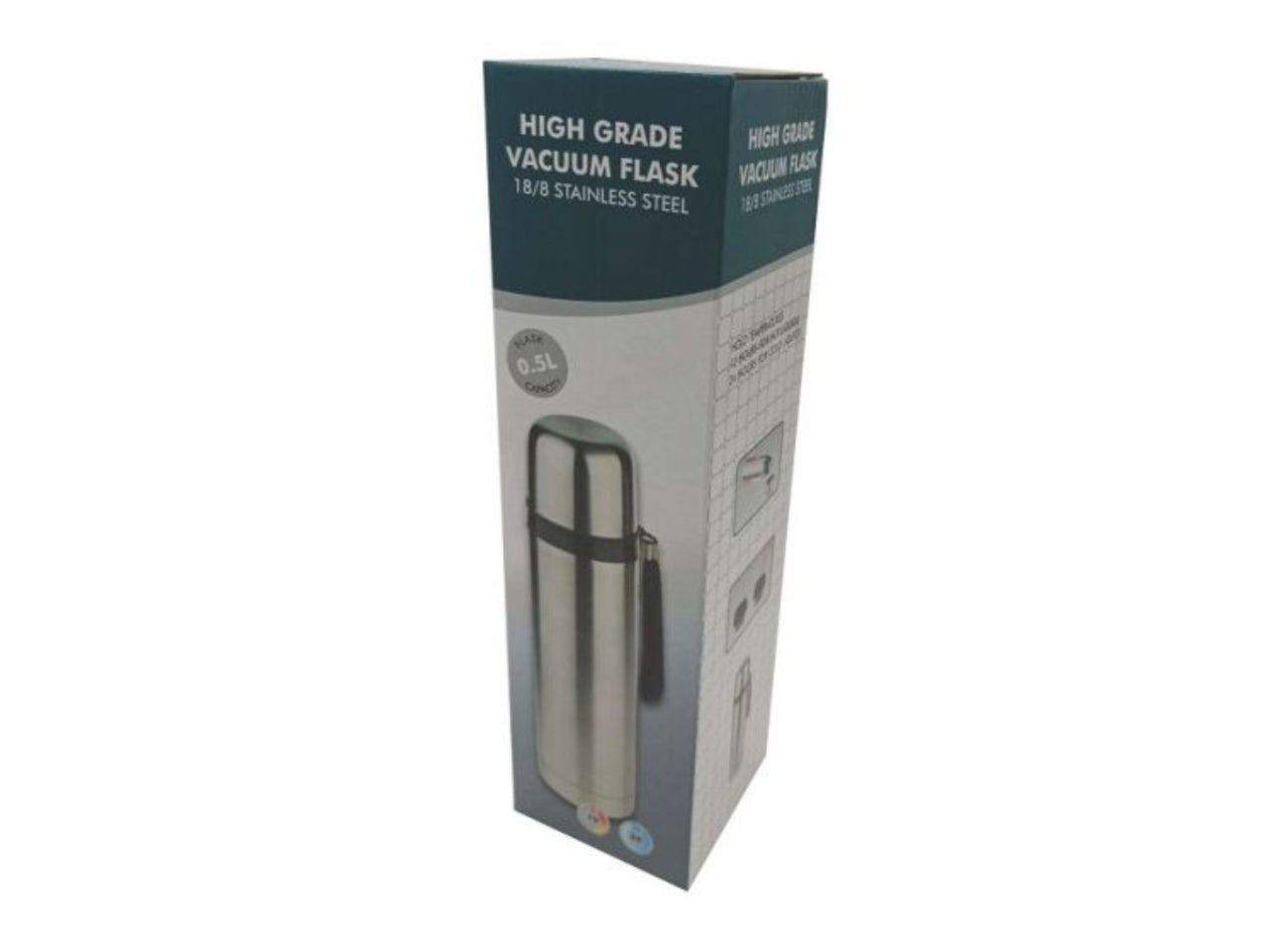 Borraccia termica 500ml con doppia parete isolante in acciaio inox
