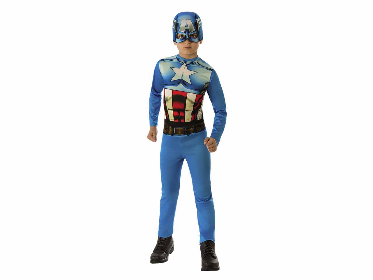Rubies costume captain america taglia l 8-10 anni per bambini
