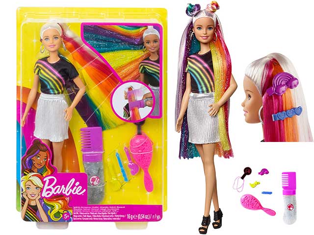 Barbie capelli arcobalenocauc fxn96-0 $
