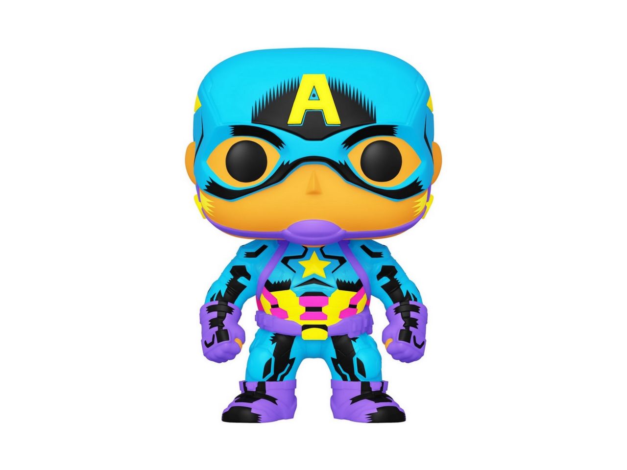 Funko pop! marvel black light - captain america h.9,5cm
