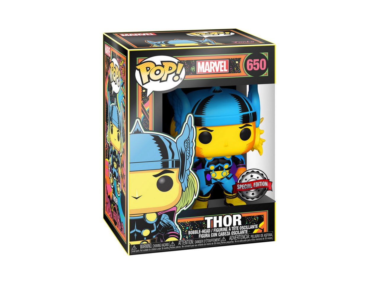Funko pop! marvel black light - thor h.9,5cm