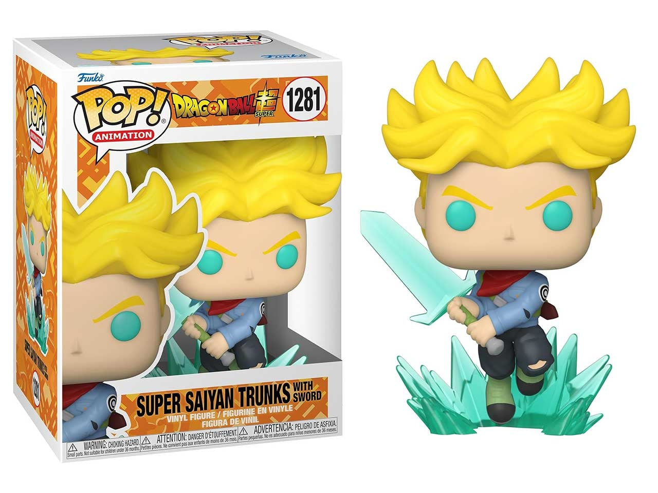 Pop animation: dragon ball super - ss trunks con spada