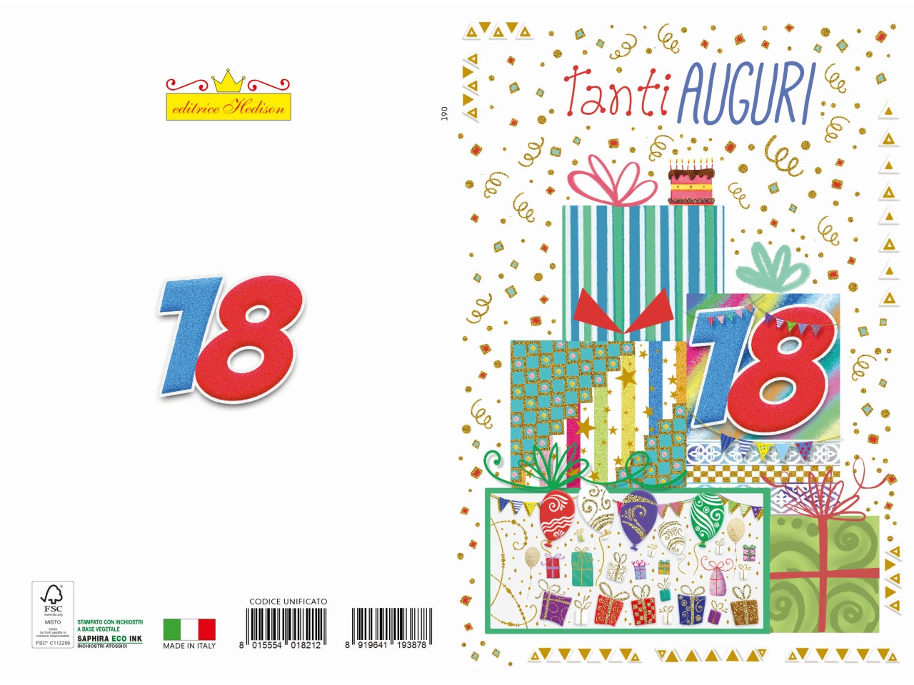 Biglietto auguri 18 anni