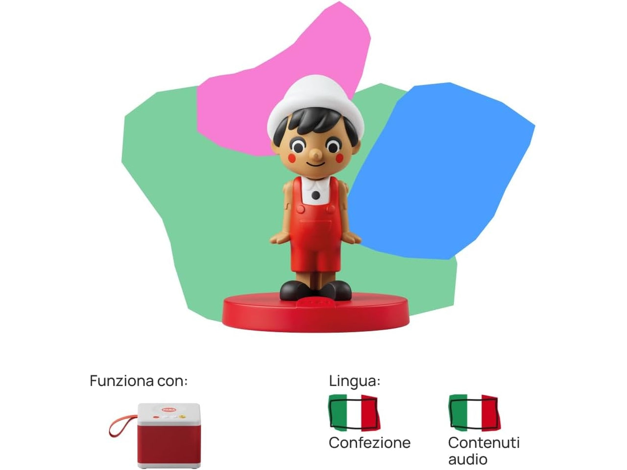 Personaggio Sonoro Le avventure di Pinocchio Storie e fiabe sonore per Bambini e bambine 4-6+ anni, Giocattolo con Contenuto Educativo, Versione Italiana | FABA