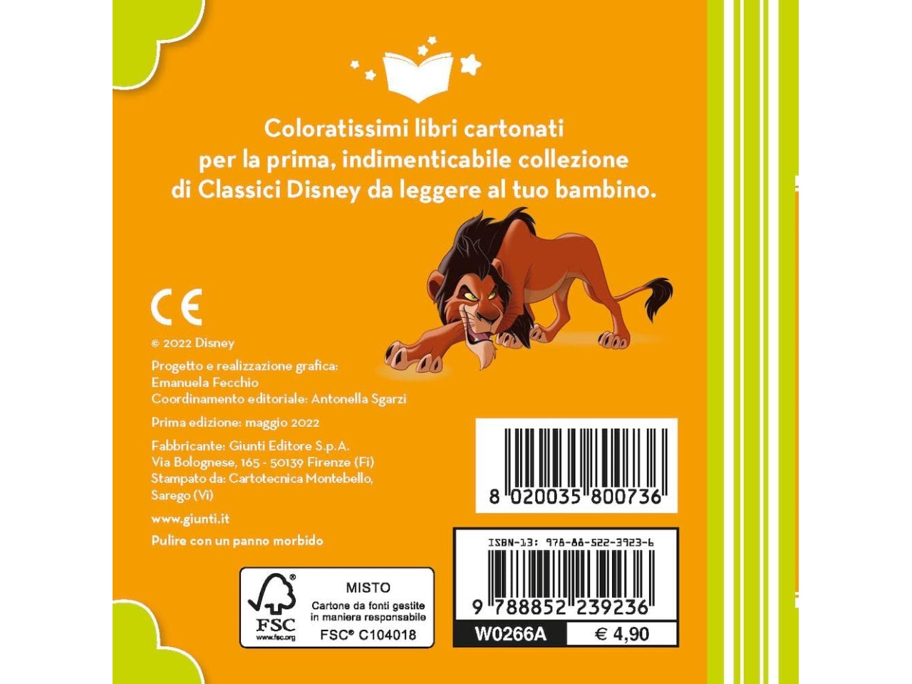 Libro walt disney librottini il re leone