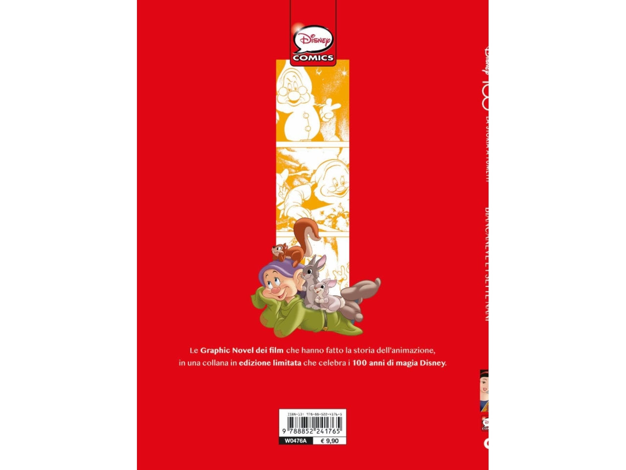 Libro walt disney graphic novel d100 biancaneve storia a fumetti d100