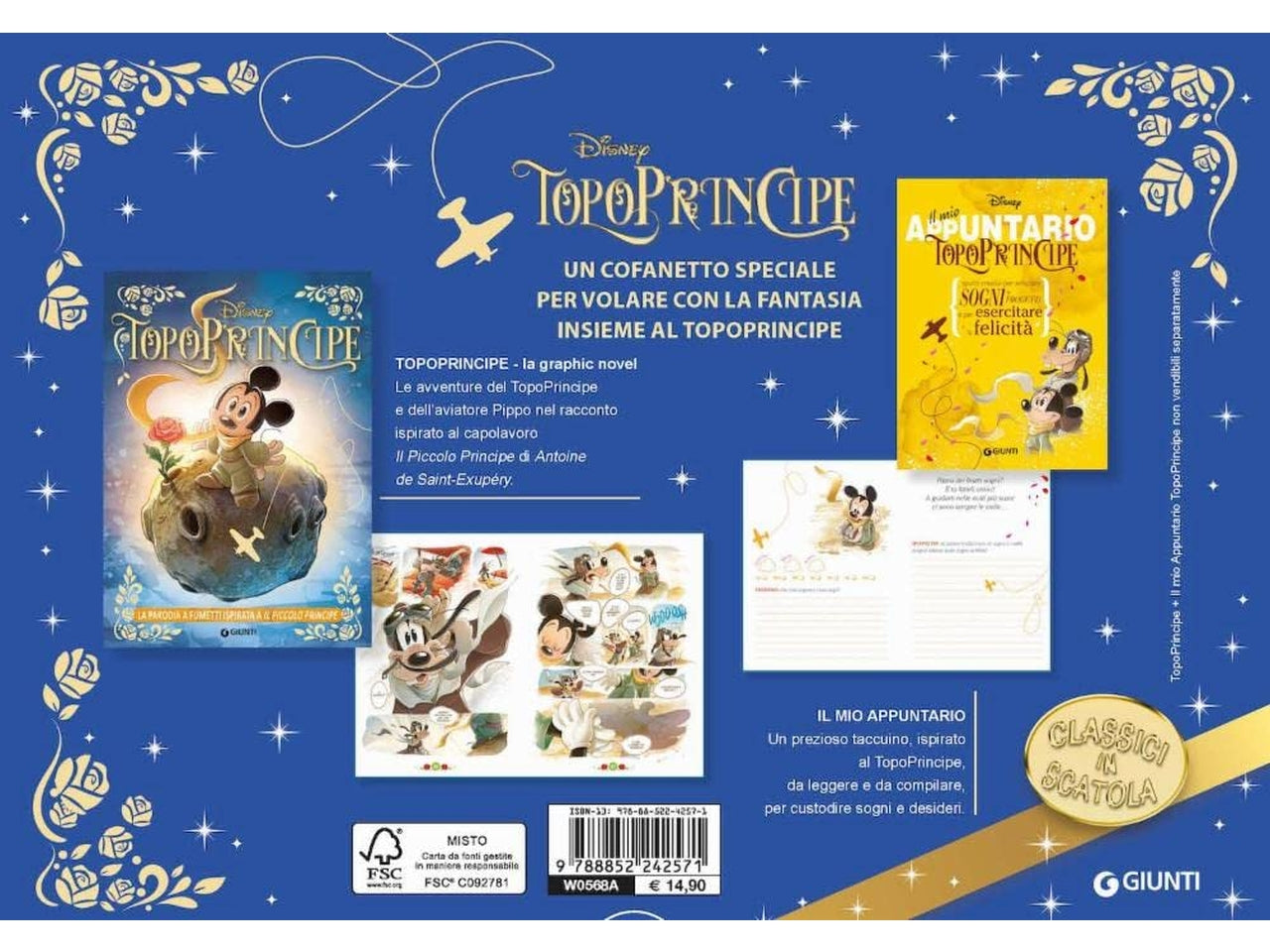 Libro walt disney libri kit scrigno deluxe topoprincipe
